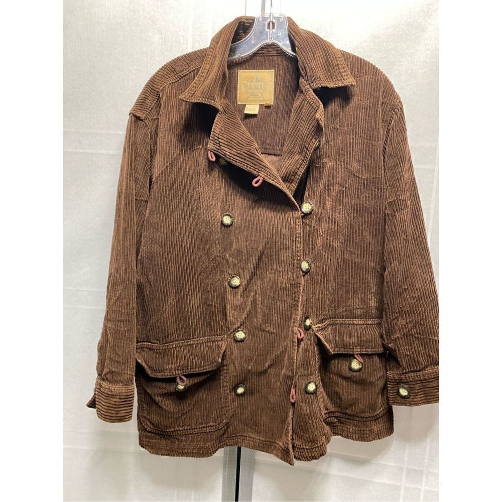 182 A.M.I. Women's Brown color military Style
Corduroy Jacket Shacket Size S